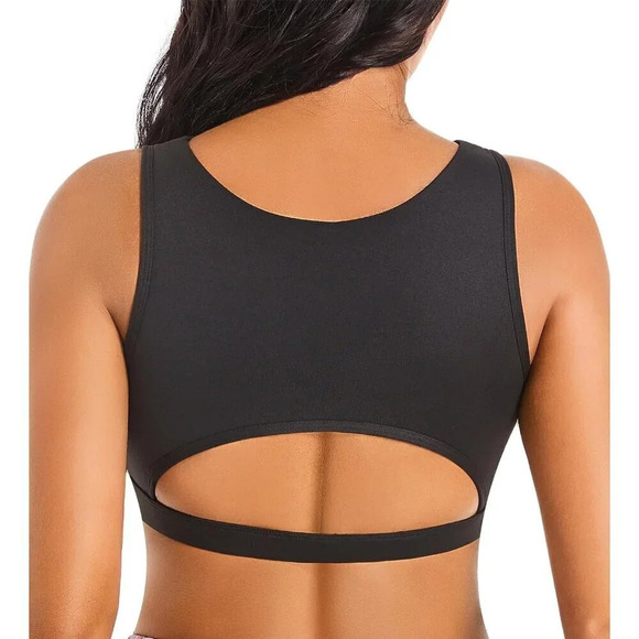 Sports Bra for Women Sexy Hollow Crop Tops with Removable Cups Workout Yoga  Bra - Picture 3 of 6